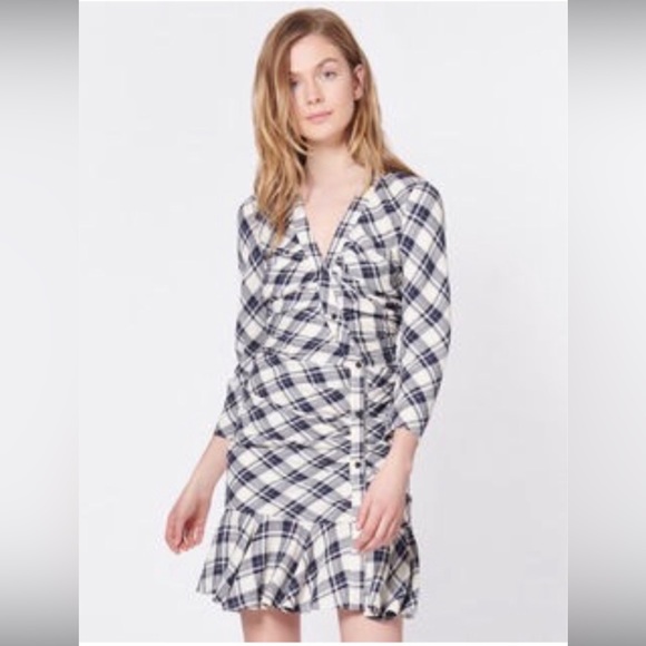 Veronica Beard Rowe dress Navy/Beige size 2 - Picture 2 of 3